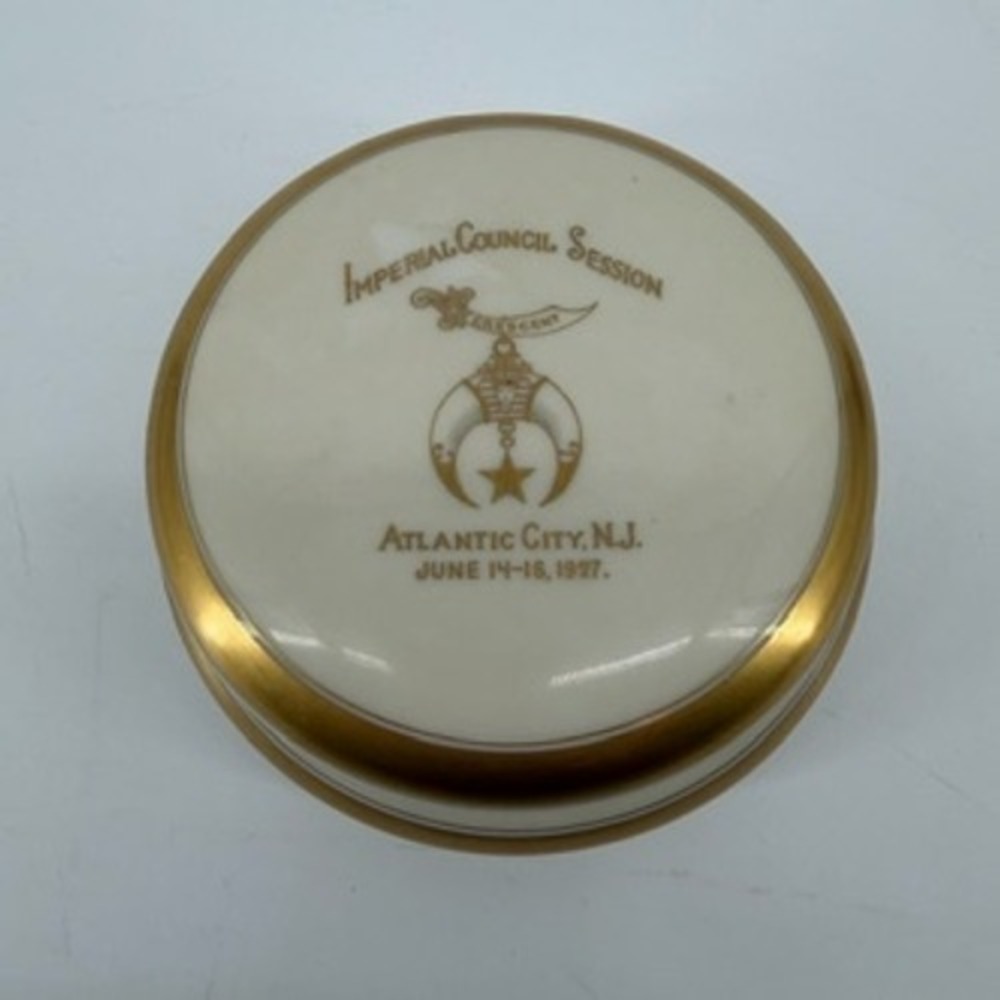 Vintage Lenox Shriners Trinket Dish Atlantic City 1927 Imperial Council Session